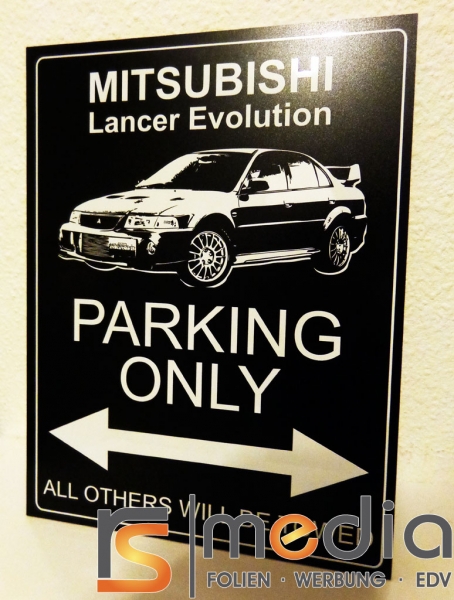 Mitsubishi Space Star Parking Only - Aluschild